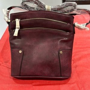 New fashion puzzle burgundy crossbody